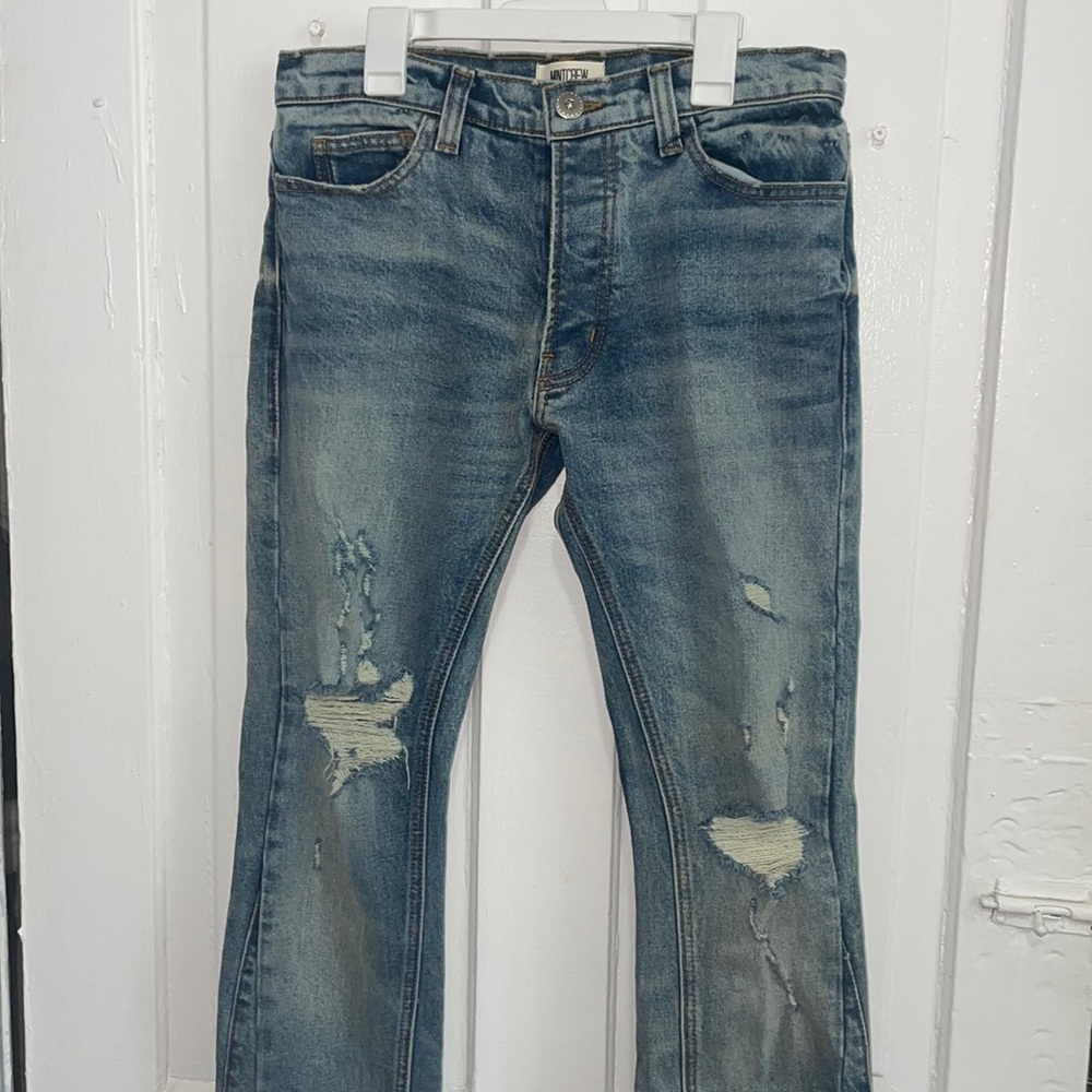 Flare Mint Crew blue jeans